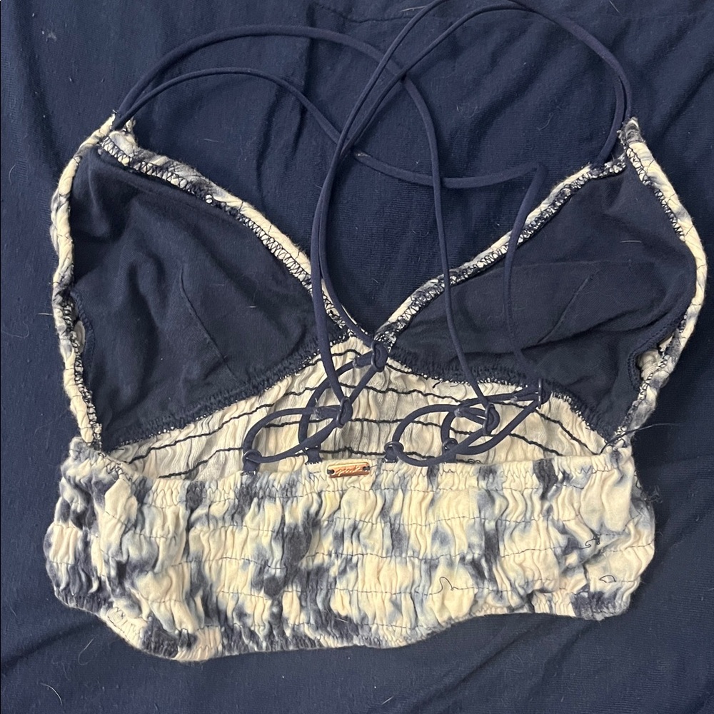 PINK Victoria's Secret Blue and White Bralette - Picture 2 of 3